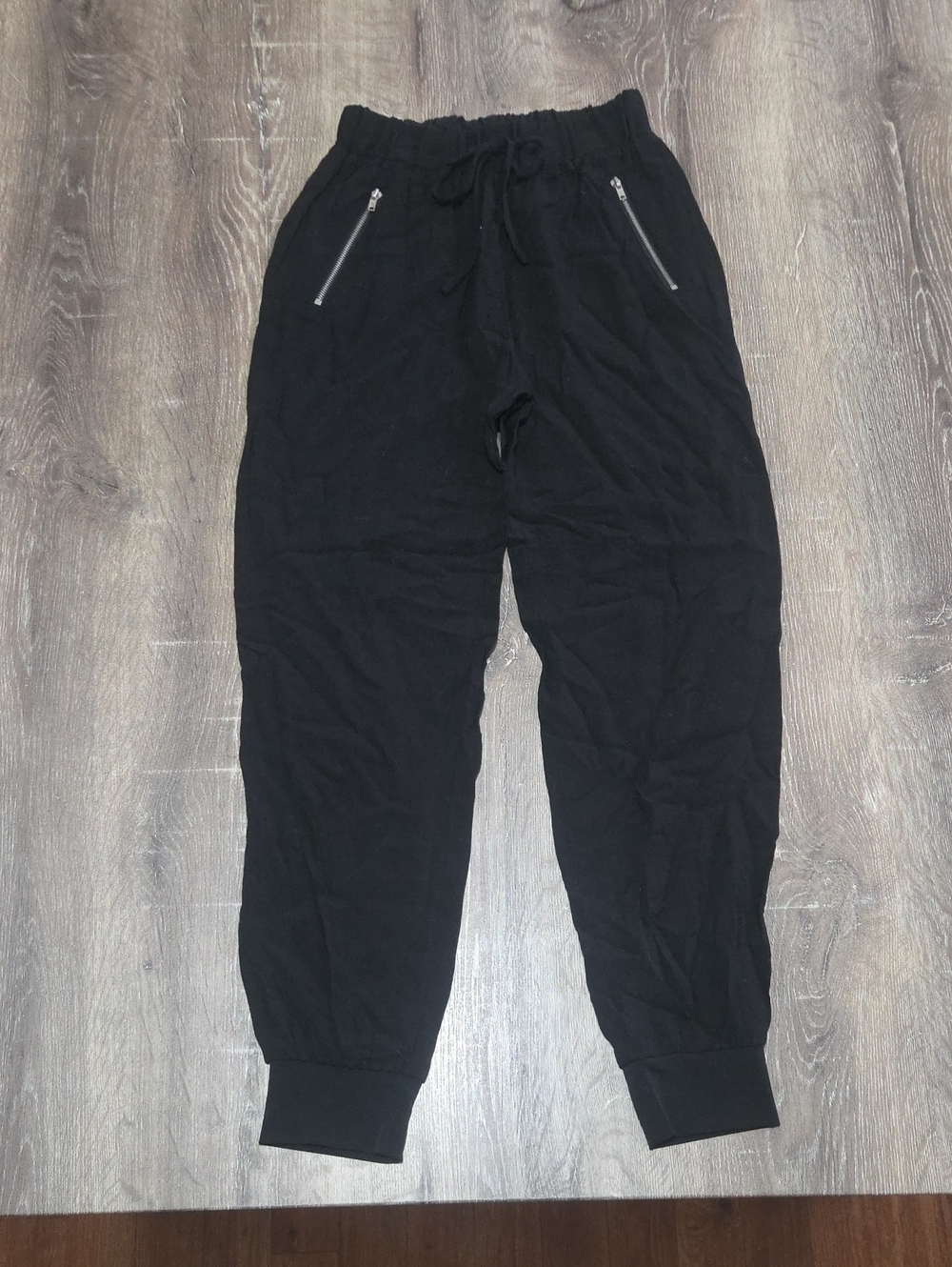Joe B By Joe Benbasset Black Jogger Casual Pants with Zipper Pockets
